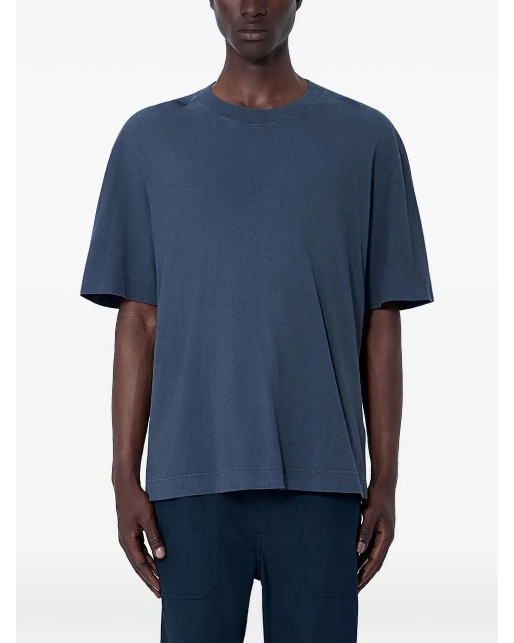 Margaret Howell Blue Crew-Neck T-Shirt for men