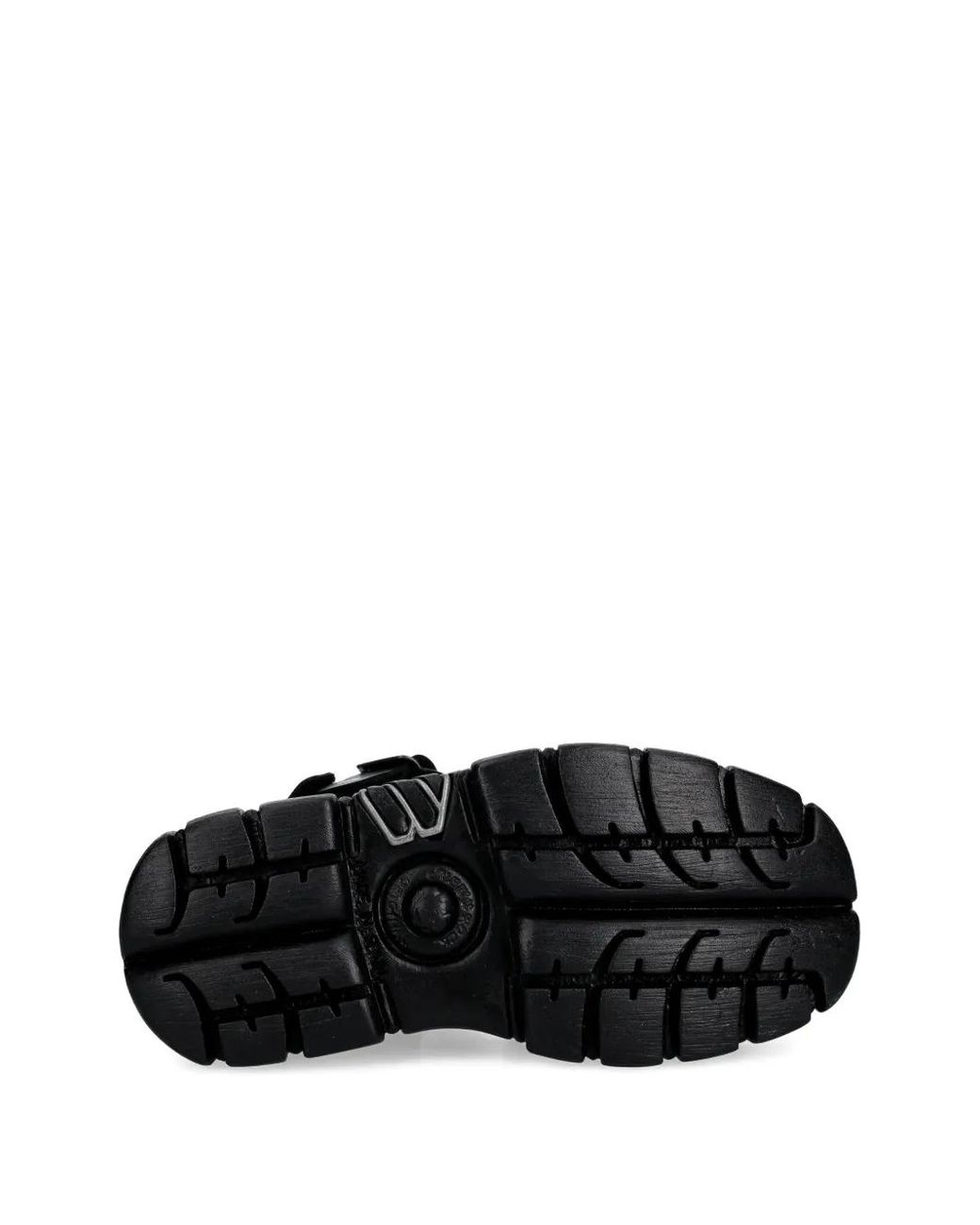 Sandalias Con Plataforma Y Hebilla New Rock de color Black