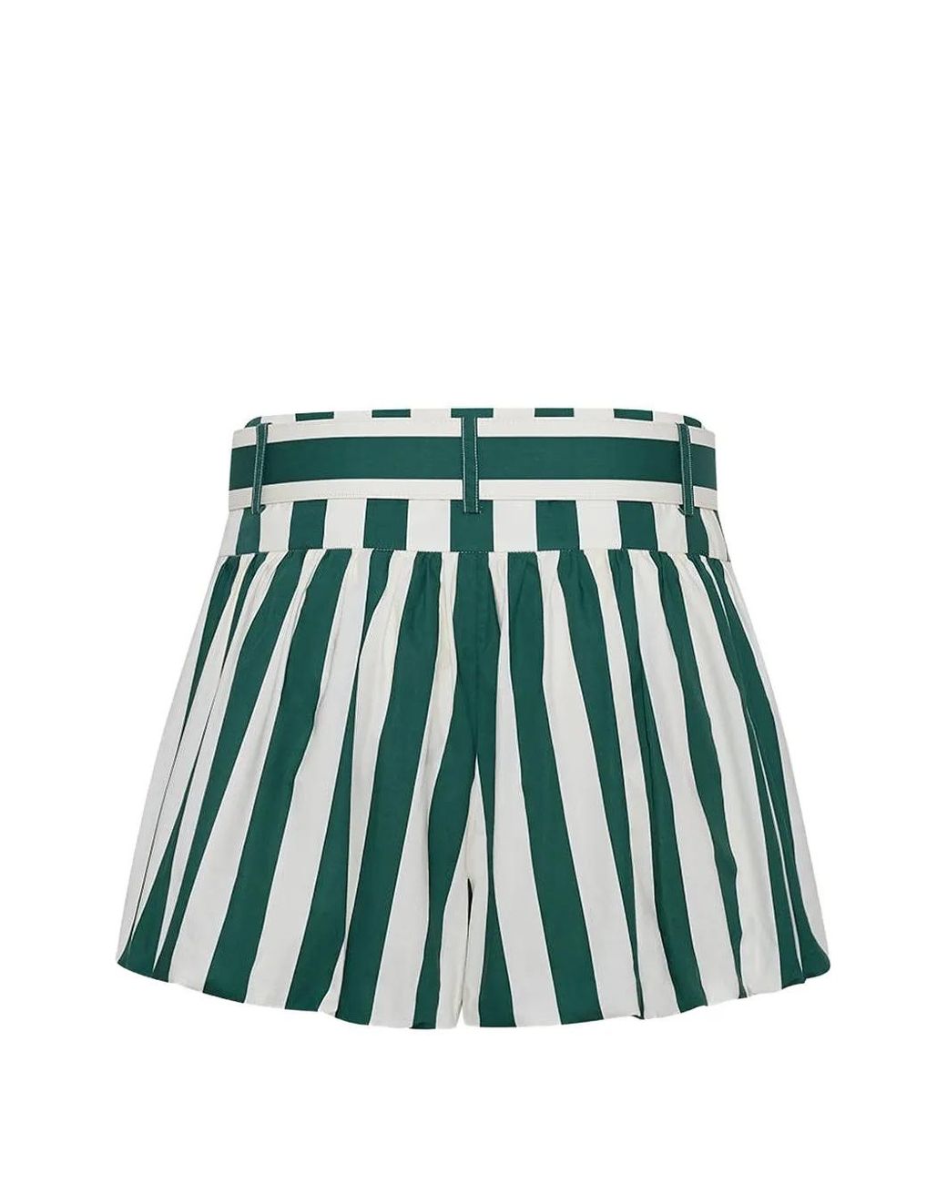 Cara Cara Green Ray Striped Belted Shorts