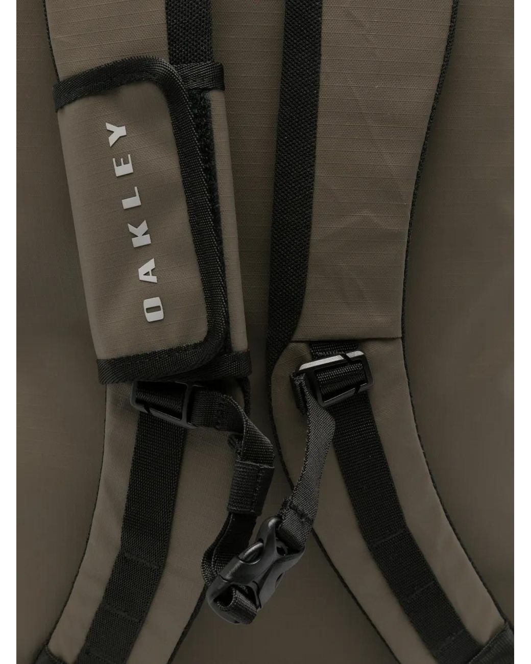 Oakley Gray Logo-Print Panelled Backpack for men