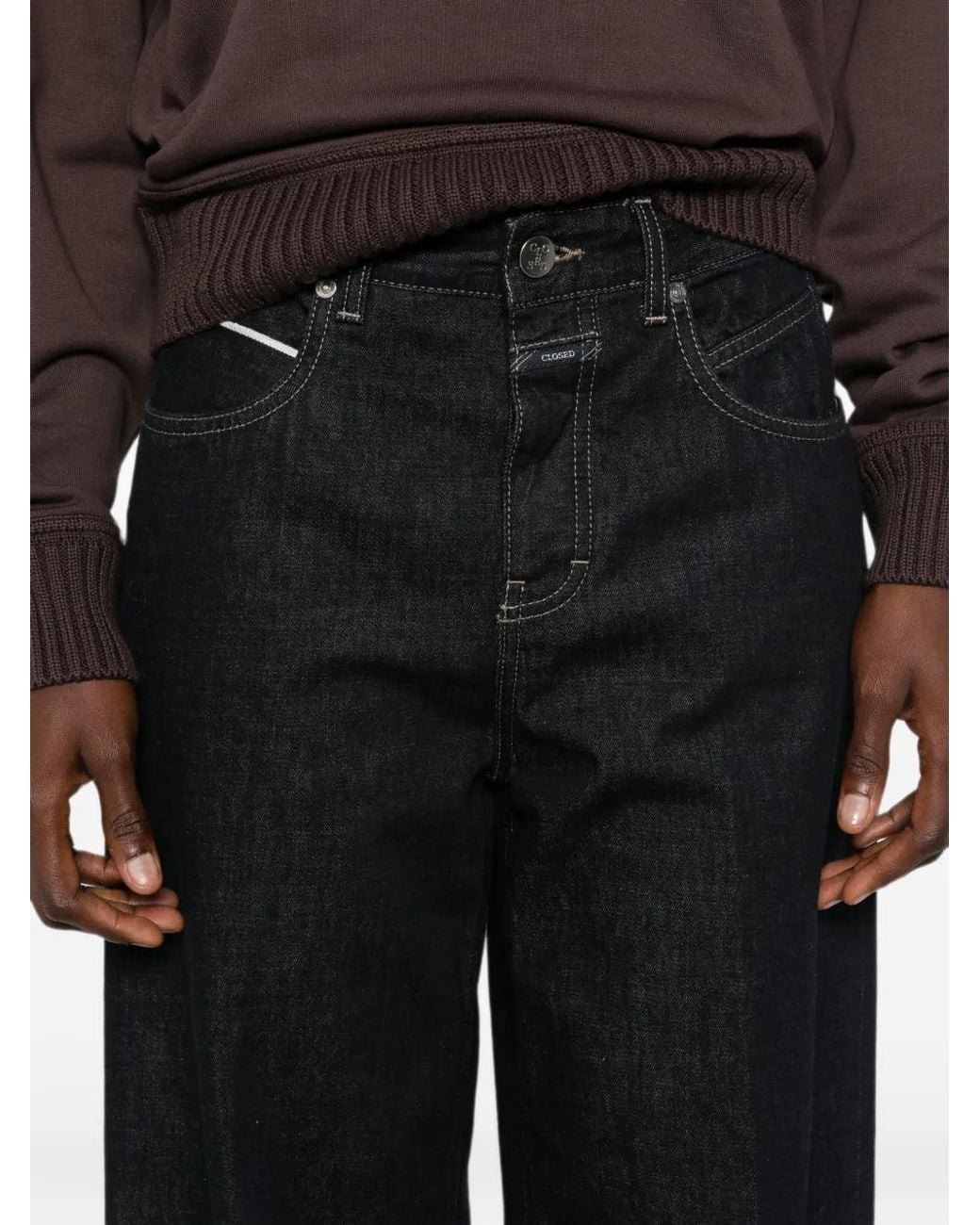 Jean Ample Nikka À Patch Logo Closed en coloris Blue