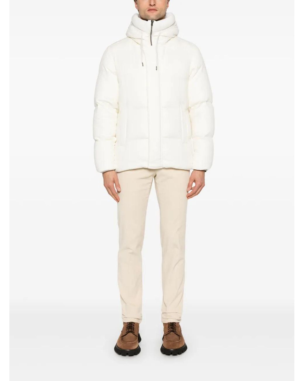 Herno White Quilted Jacket for men