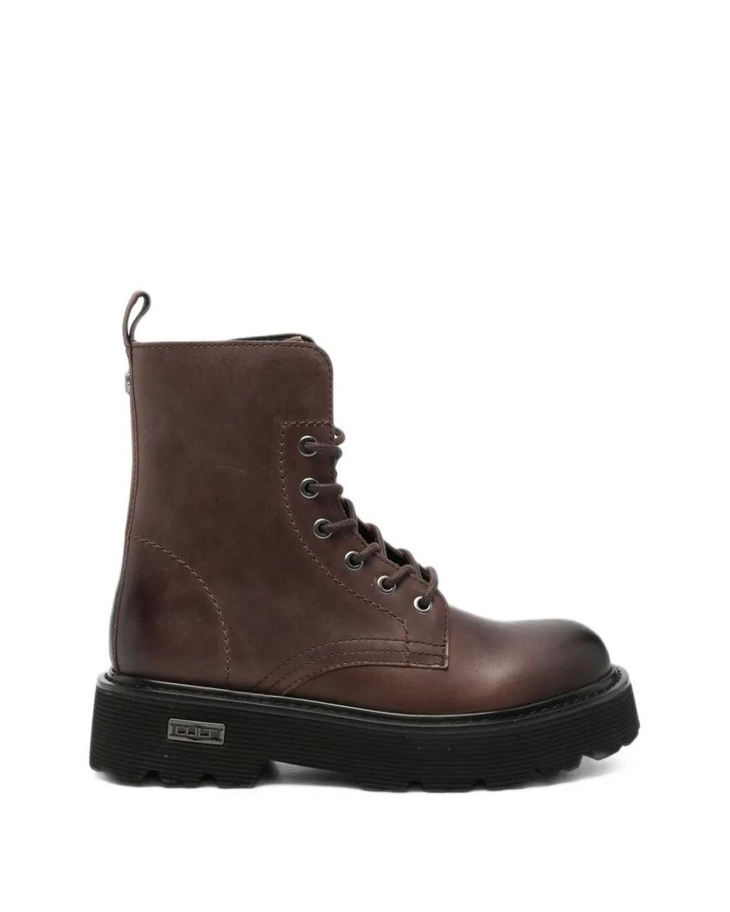 Cult Brown Slash Leather Ankle Boots