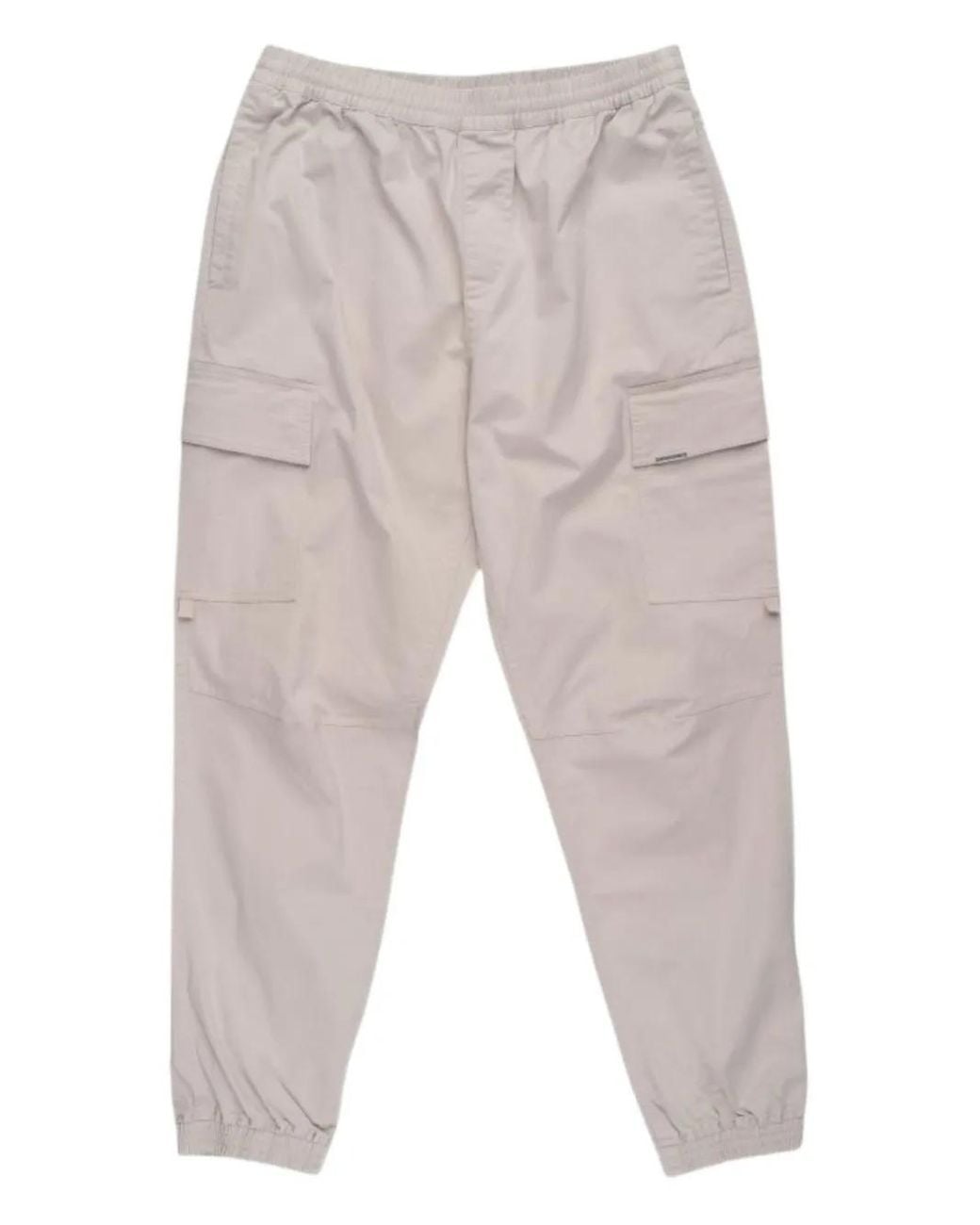 Represent White Cuffed Cargo Trousers for men