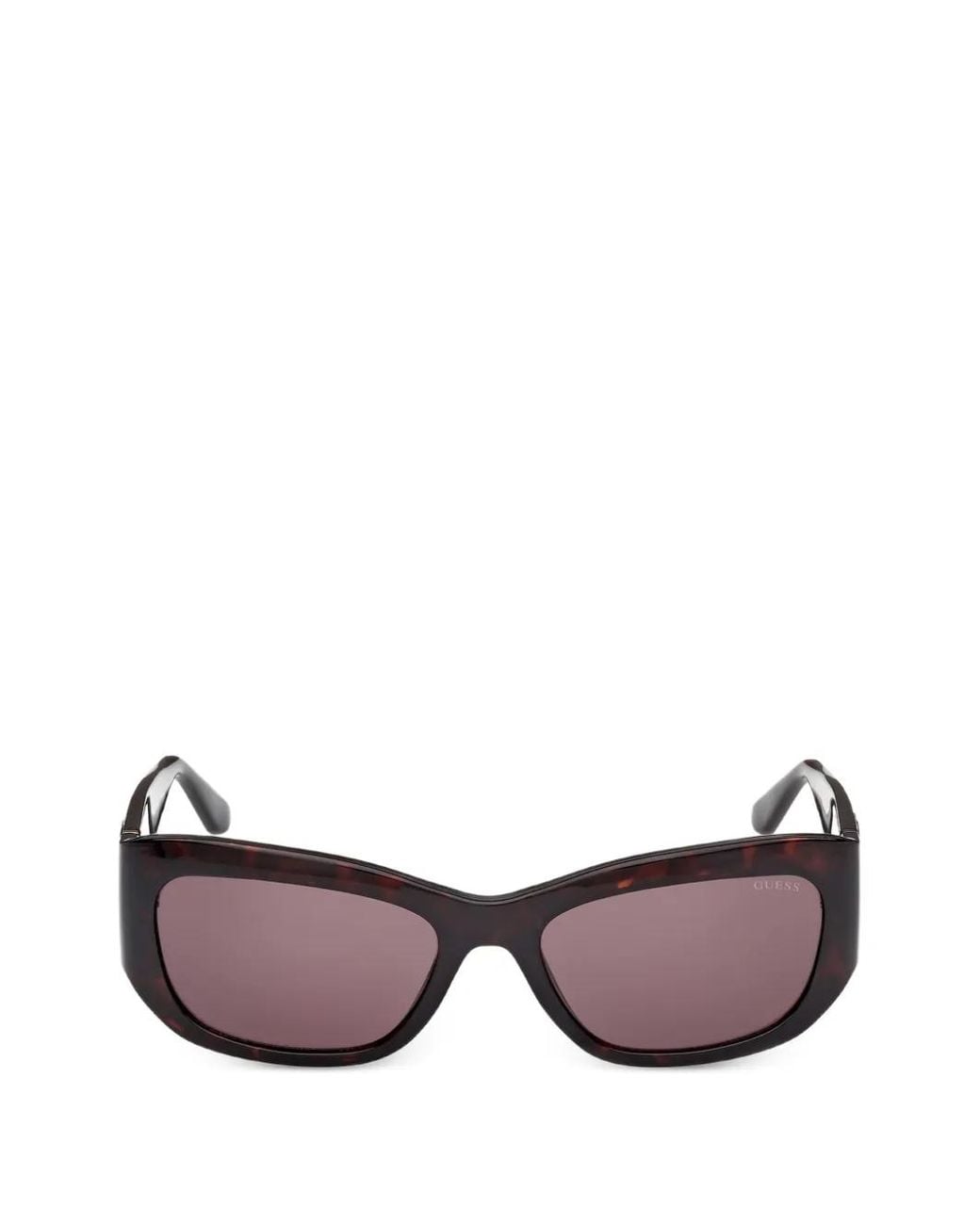 GUESS EYEWEAR Purple Tortoiseshell-Effect Rectangle-Frame Sunglasses