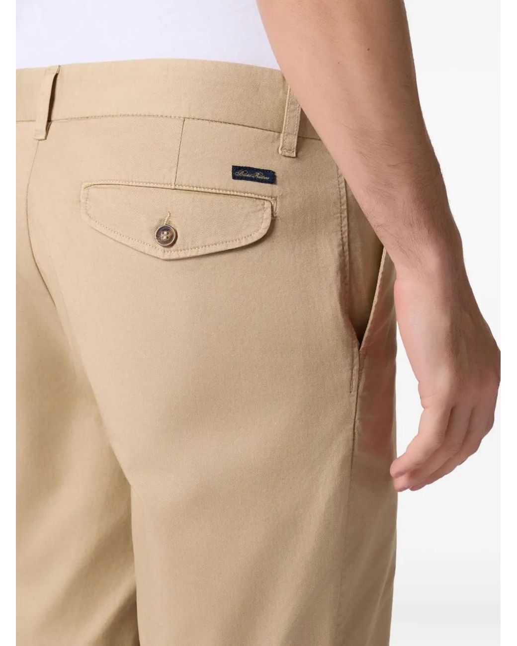 Brooks Brothers Natural Stretch-Cotton Bermuda Shorts for men