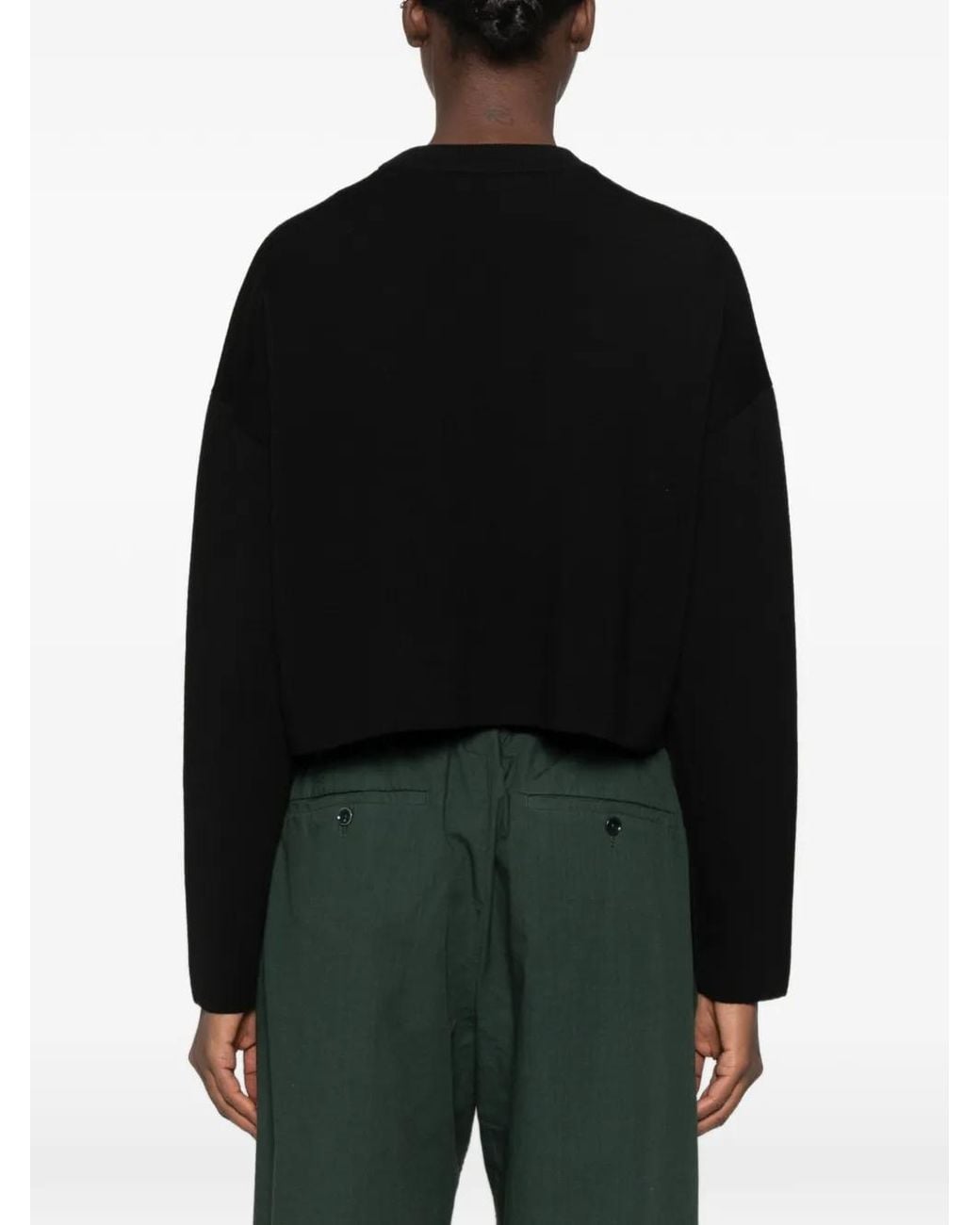 Loewe Black Anagram Cropped Sweater