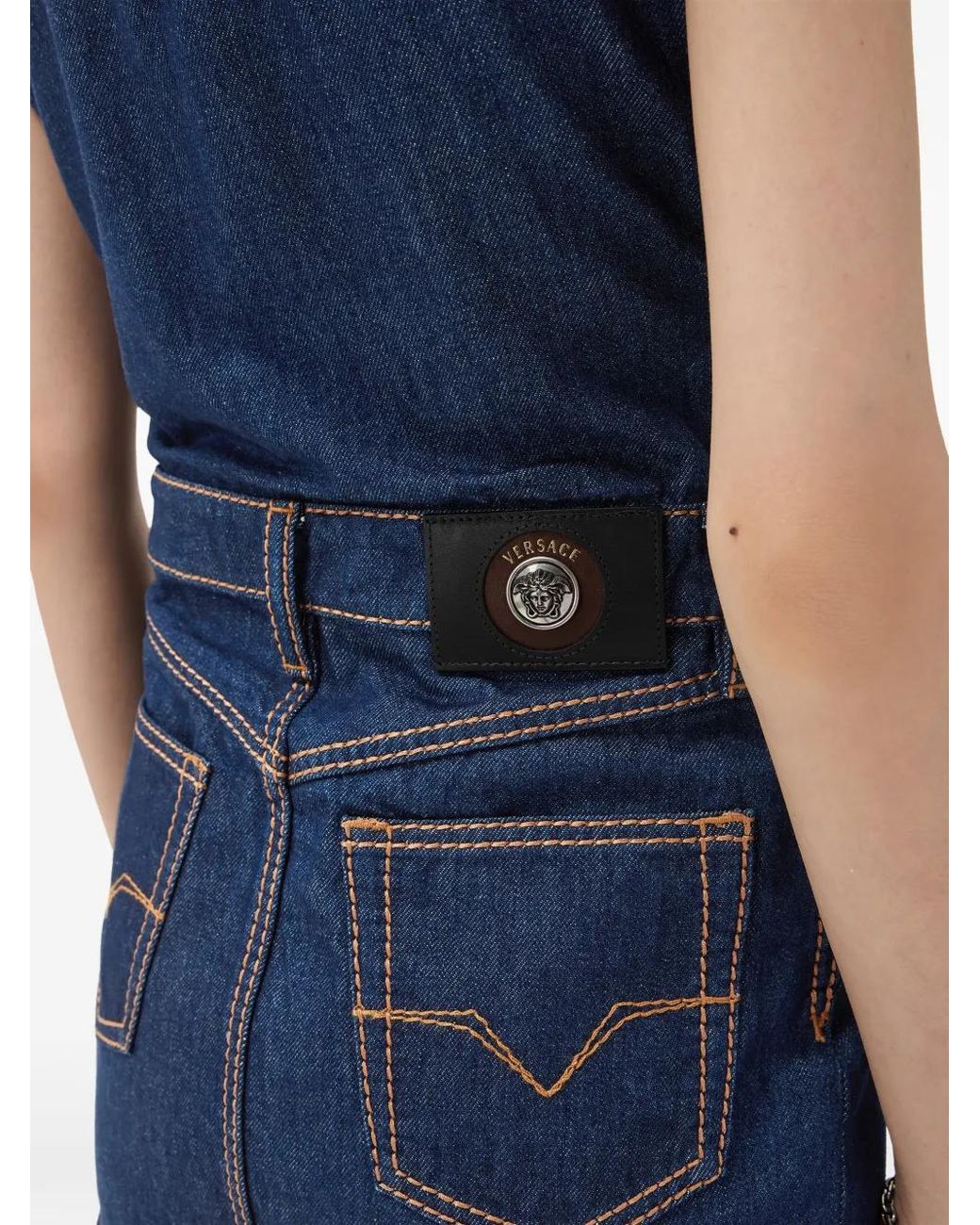 Versace Blue Denim Mini Dress