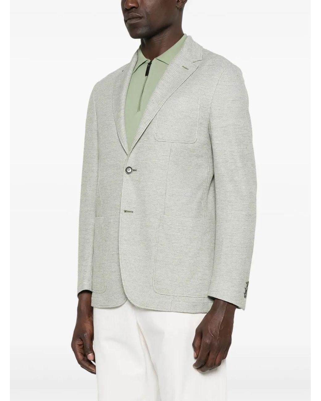 Canali Gray Textured Blazer for men