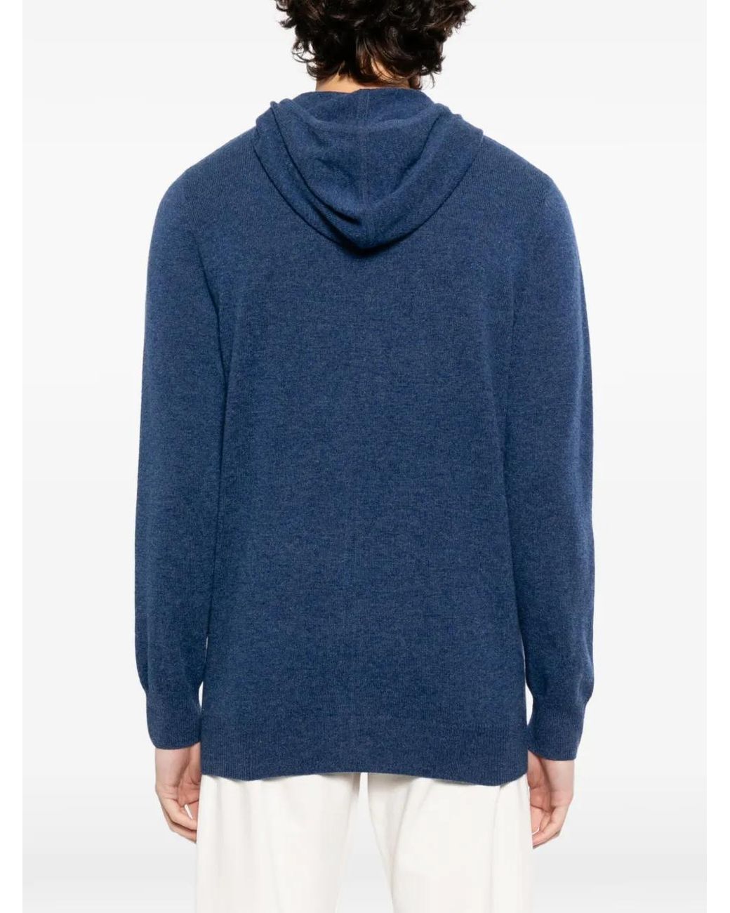 N.Peal Cashmere Ladbroke Hoodie in Blue für Herren