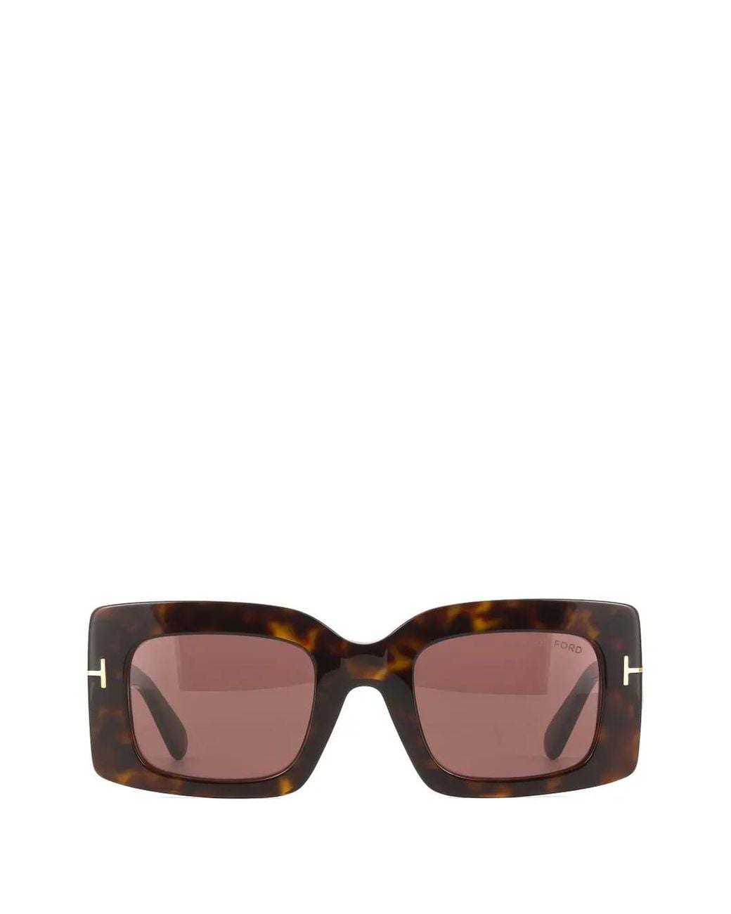 Tom Ford Brown Brigitta Rectangle-Frame Sunglasses