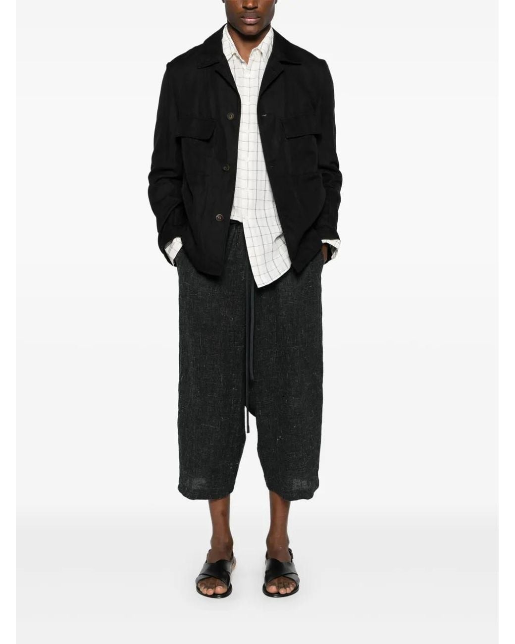 Forme D'expression Black Postman Gabardine Jacket for men