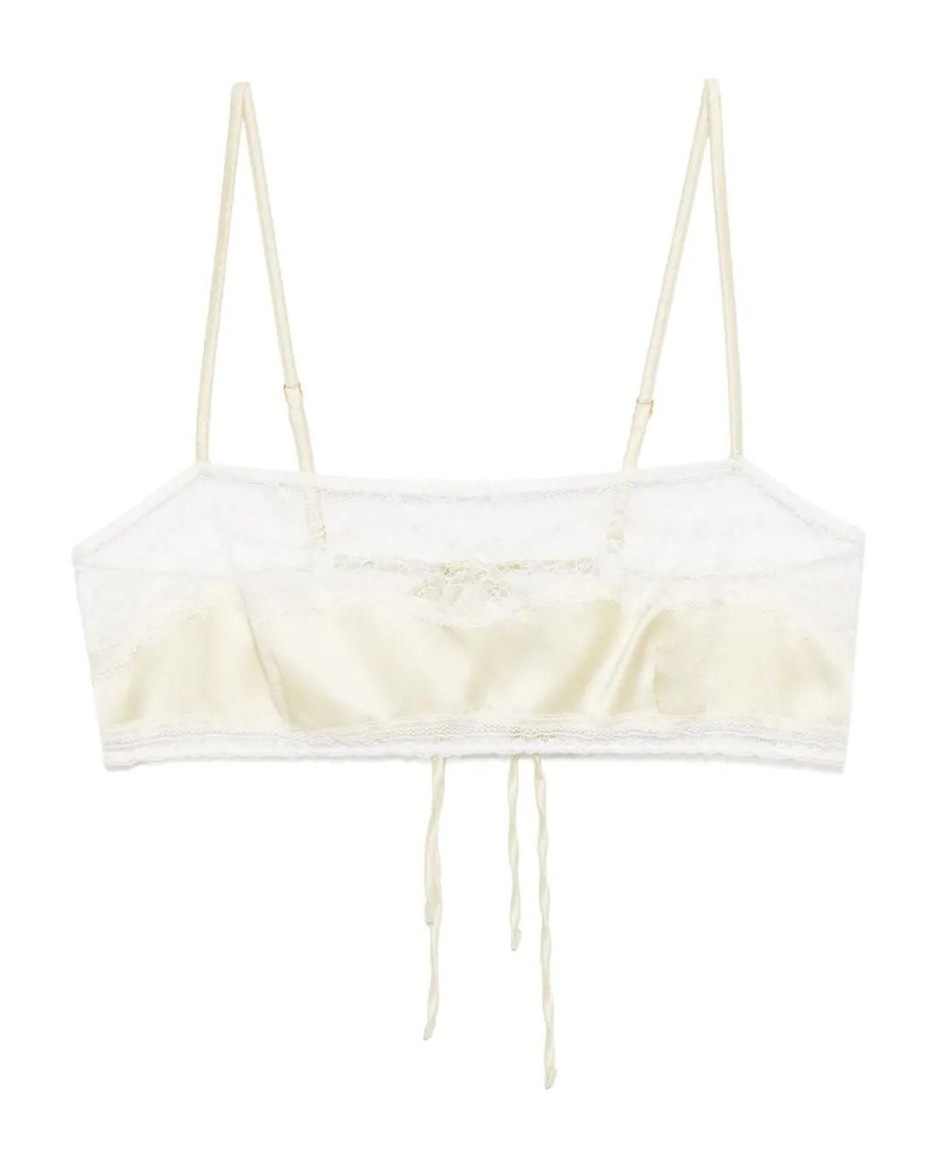 Kiki de Montparnasse White Tiered Bandeau Soft Cup Bra