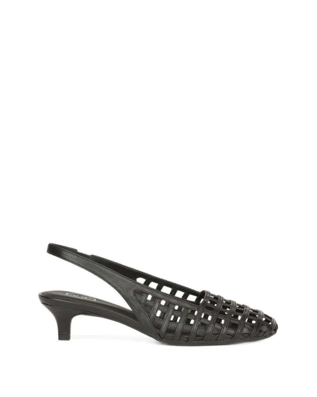 Ash Black Engi Cage-Style Heeled Sandals