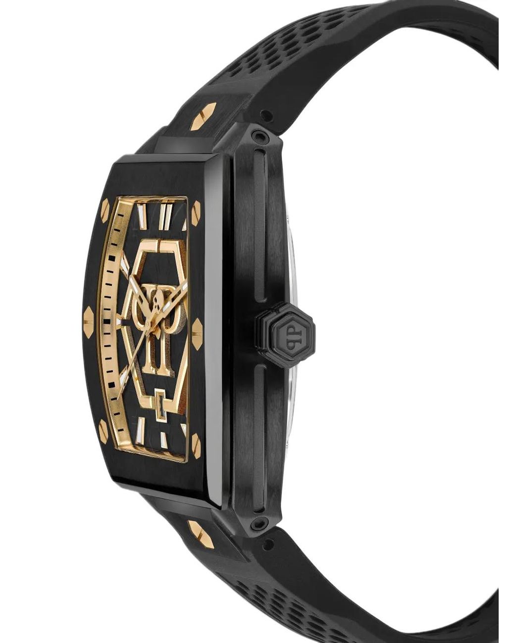 Philipp Plein Black The Hexagon Phantom 44Mm Watch for men
