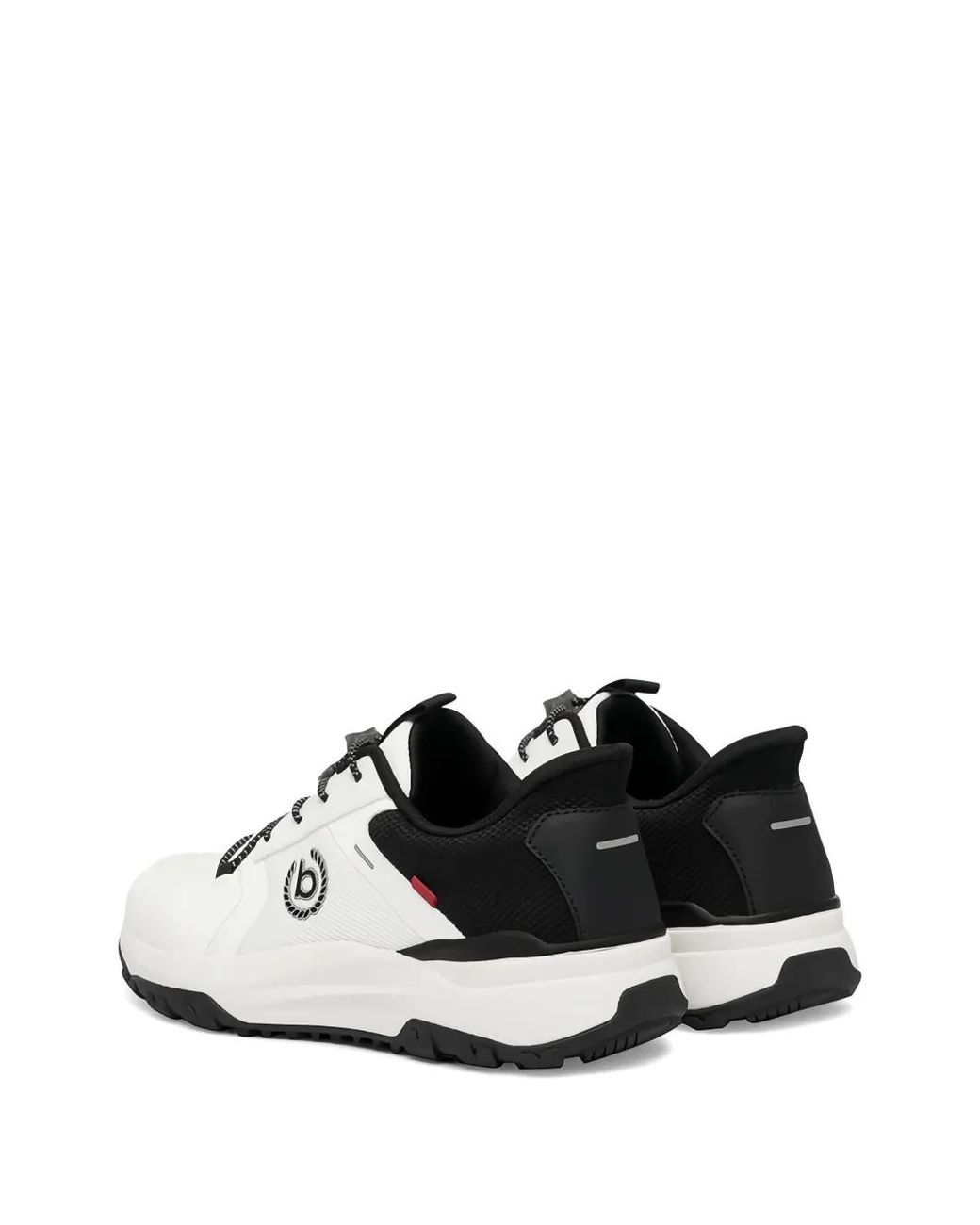 Bugatti White Panelled Toggle-Fastening Sneakers for men