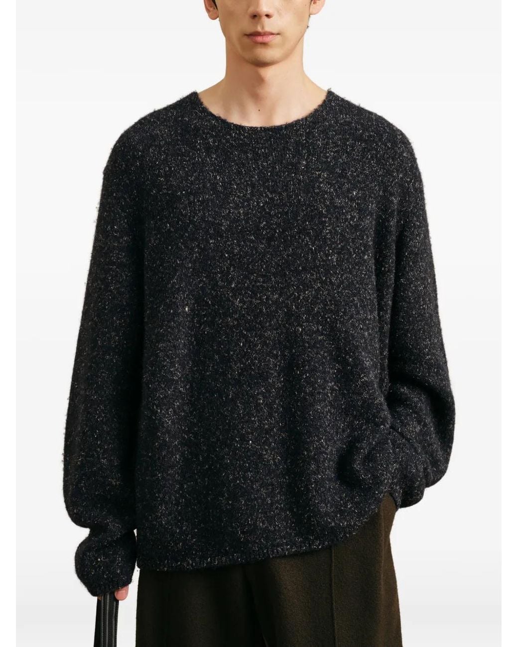 CROQUIS Black Flecked Knit Sweater for men