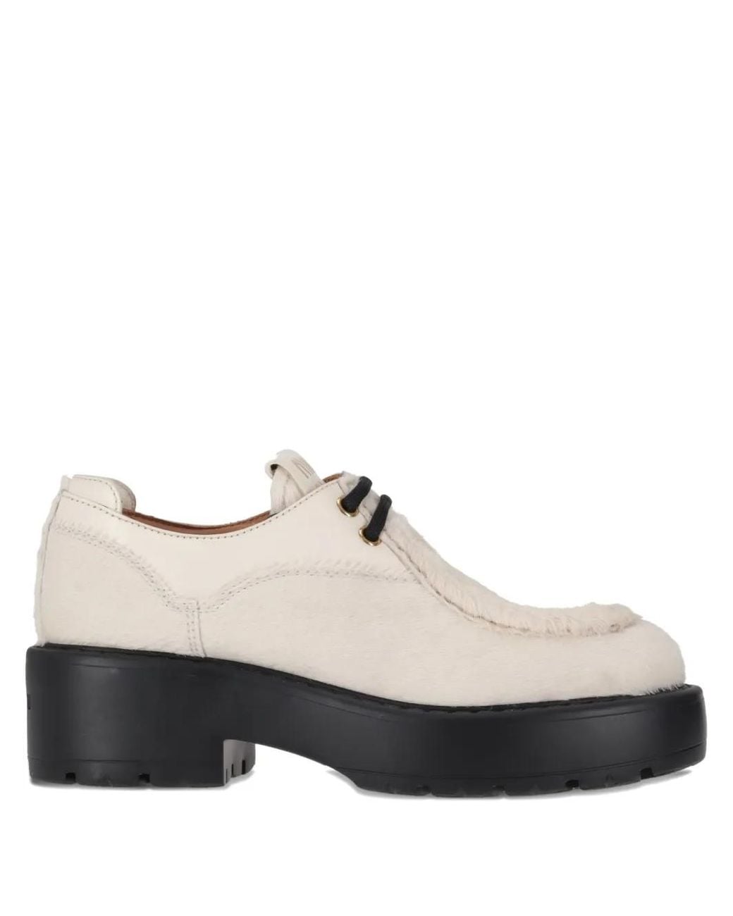 Miu Miu White Leather Dress Shoes