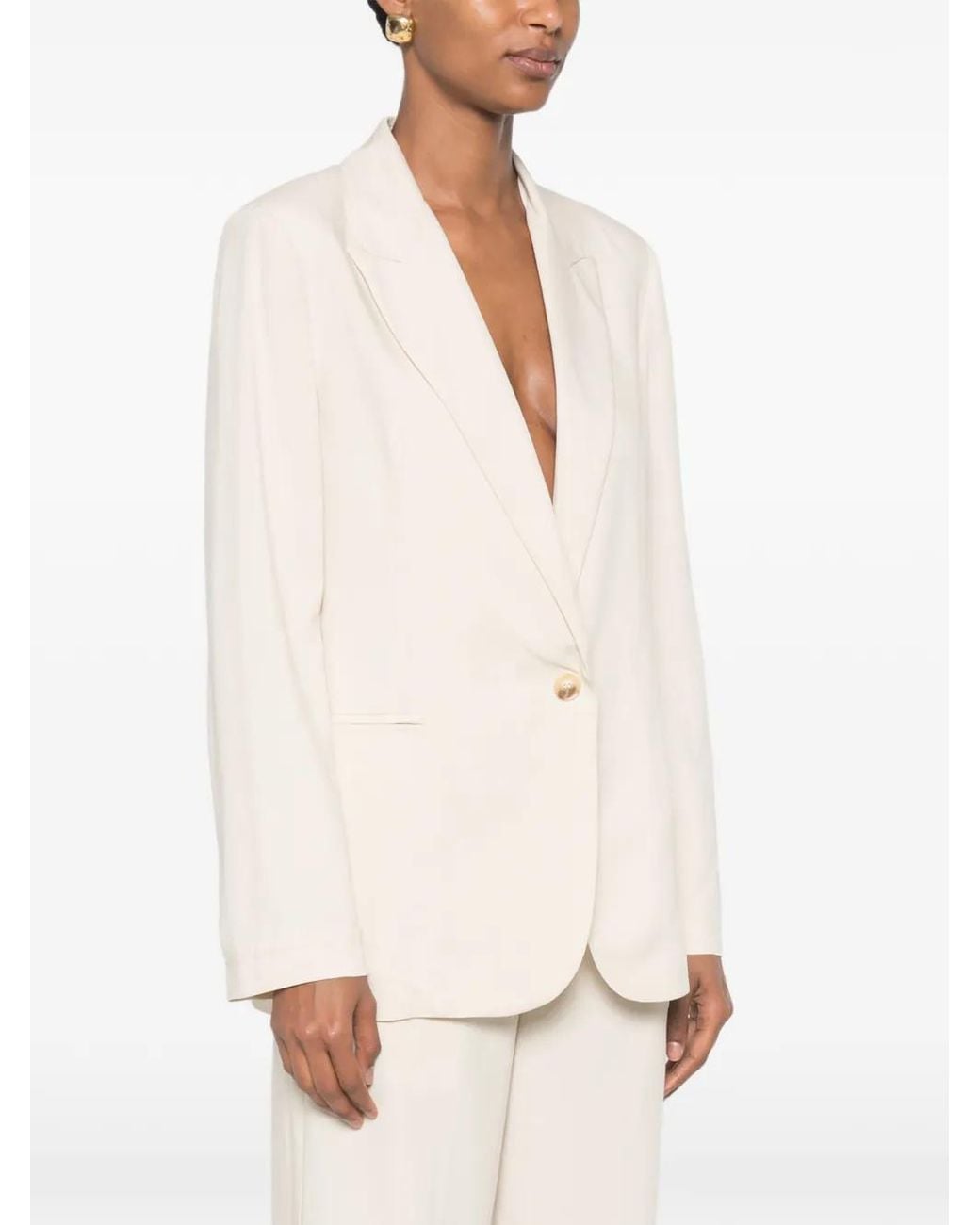 ViCOLO White Single-Breasted Blazer