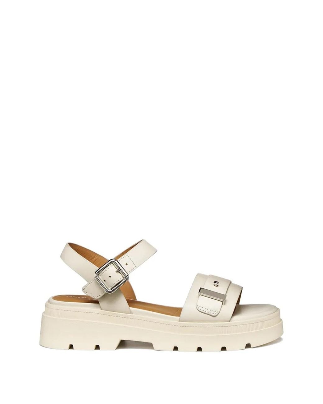 Geox Natural Buckle-Fastening Chunky-Sole Sandals