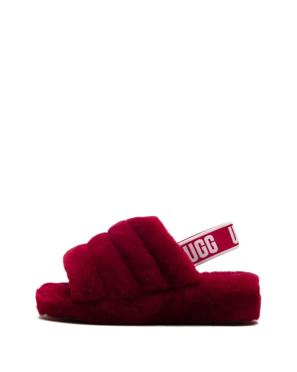 Ugg Red Fluff Yeah Slipper