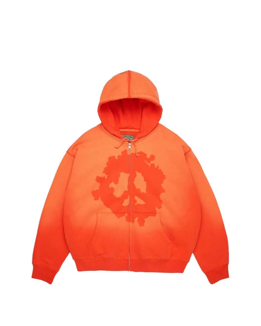 DENIM TEARS Orange Peace Wreath Knockout Hoodie for men