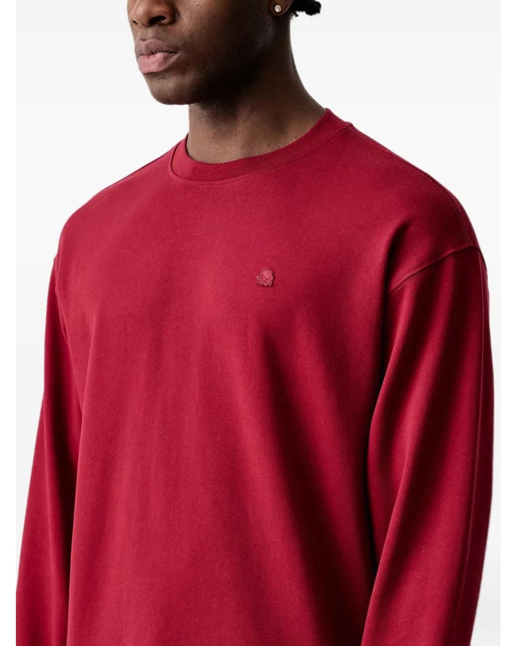 Benetton Embroidered-Logo Crew-Neck Sweater for men