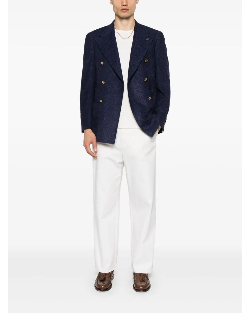 Gabriele Pasini Blue Textured Blazer for men