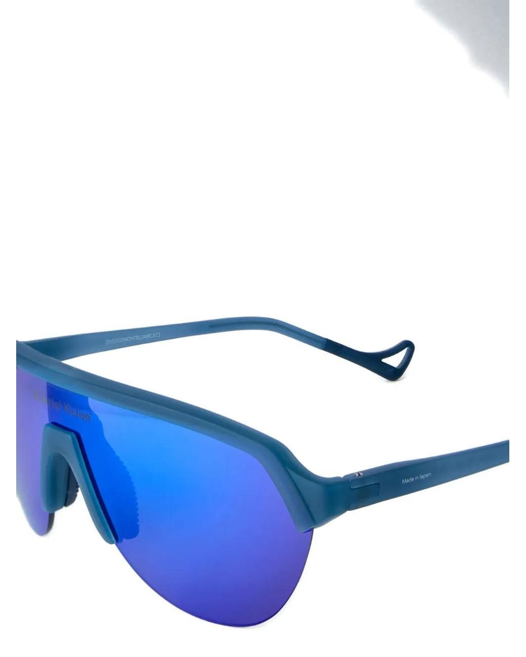 District Vision Blue Shield-Frame Sunglasses