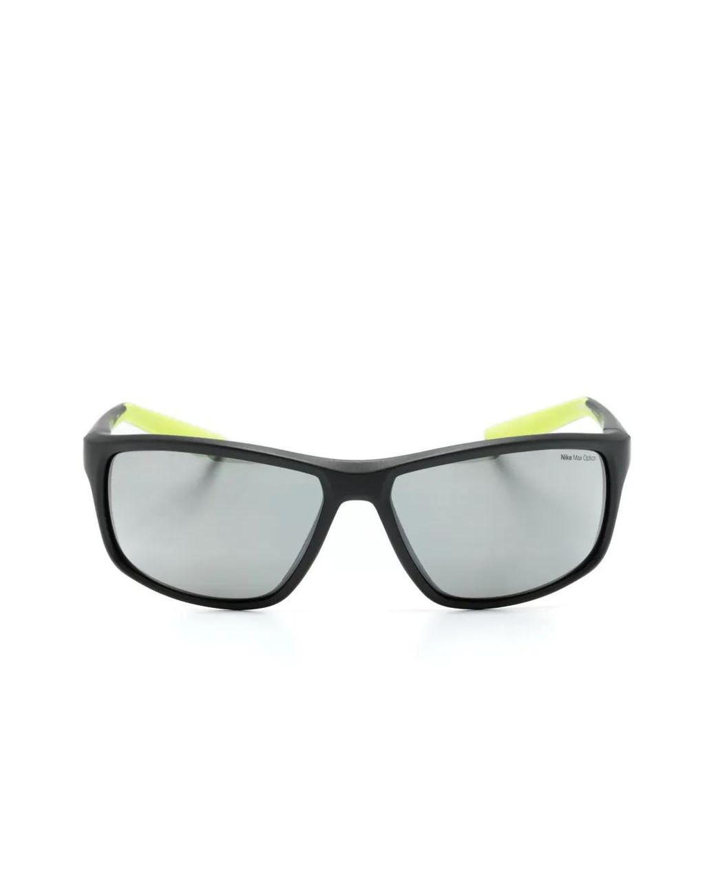 Nike Gray Adrenaline 22 Rectangle-Frame Sunglasses