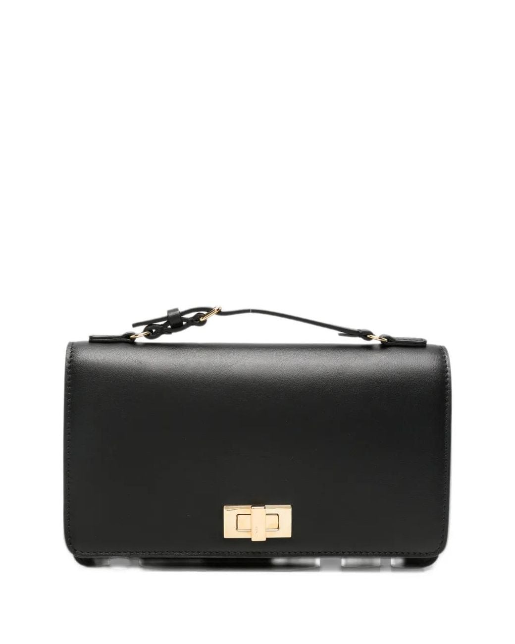 Fendi Black Wallet On Chain Leather Bag