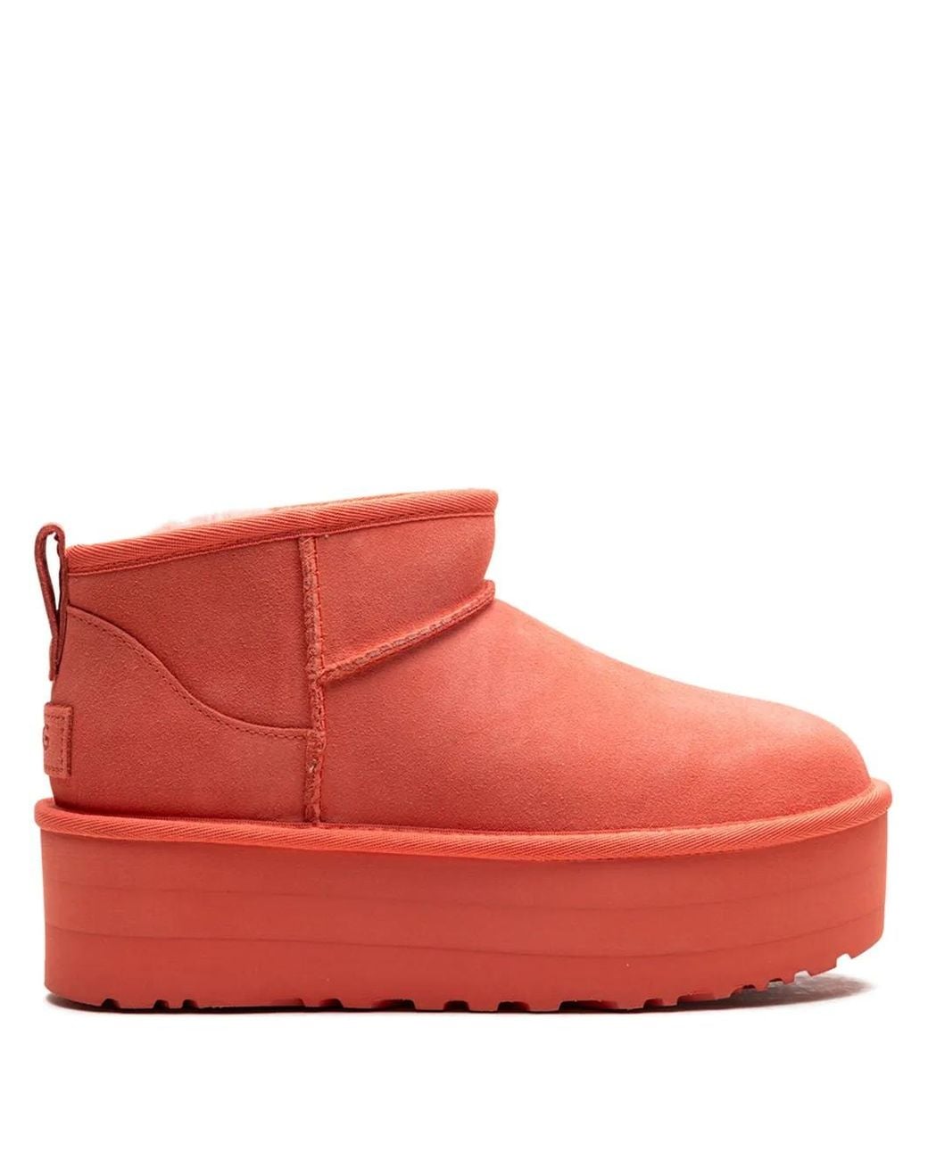 Ugg Red Classic Ultra Mini Platform Boots