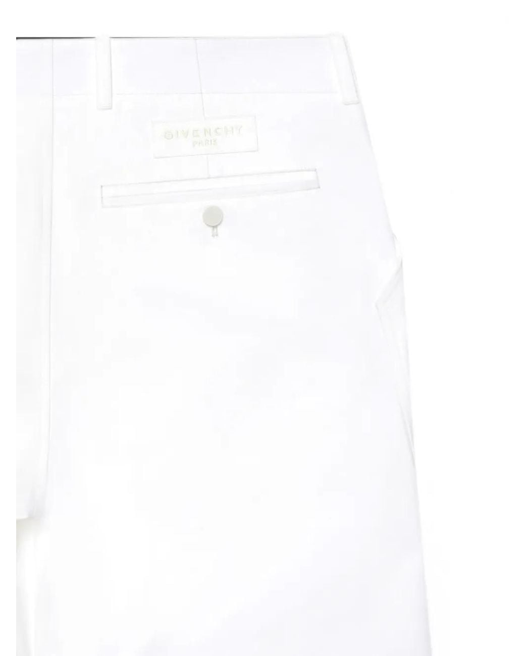 Givenchy White Couture Seam Chino Bermuda Shorts for men
