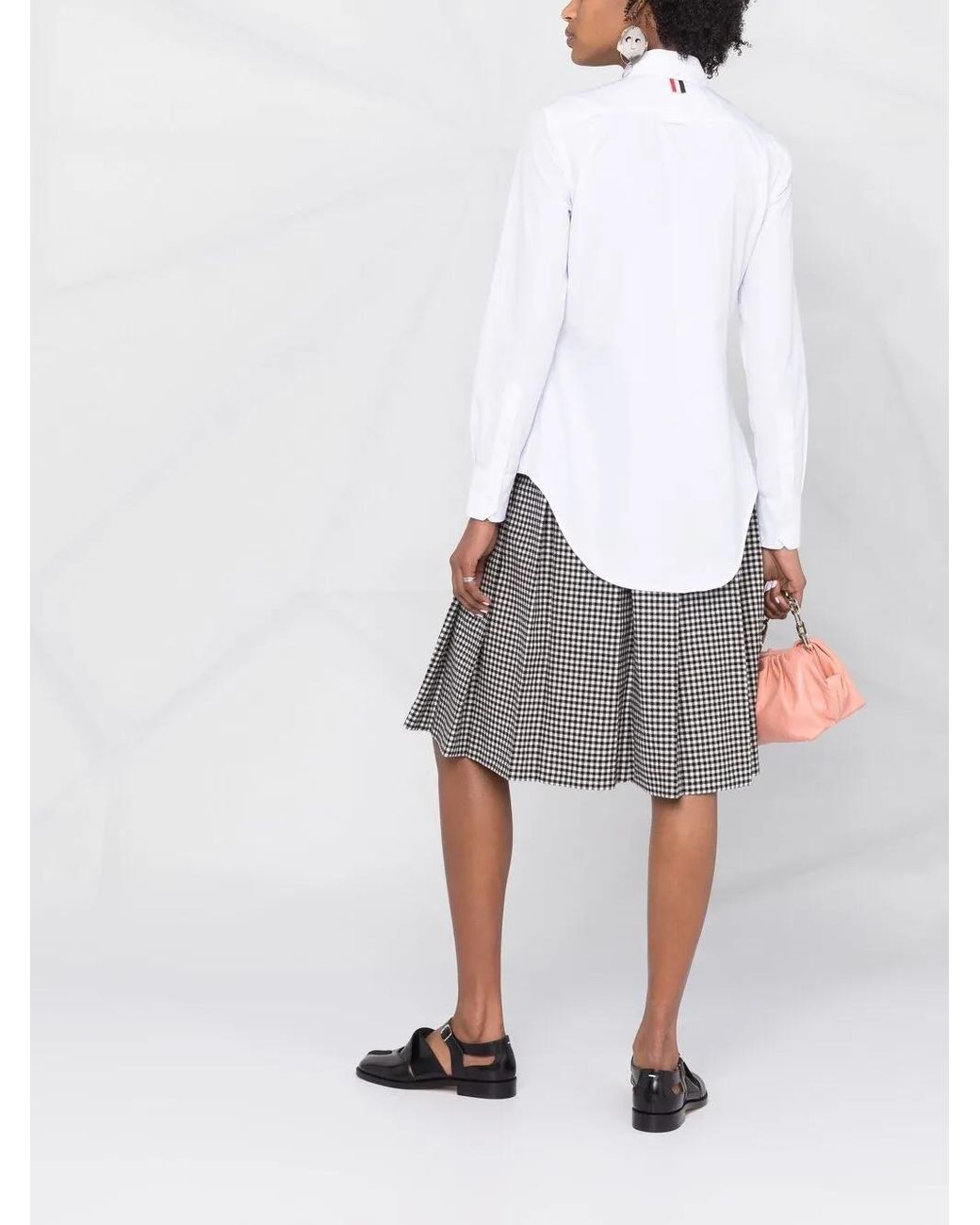 Chemise À Col Boutonné En Popeline Thom Browne en coloris White