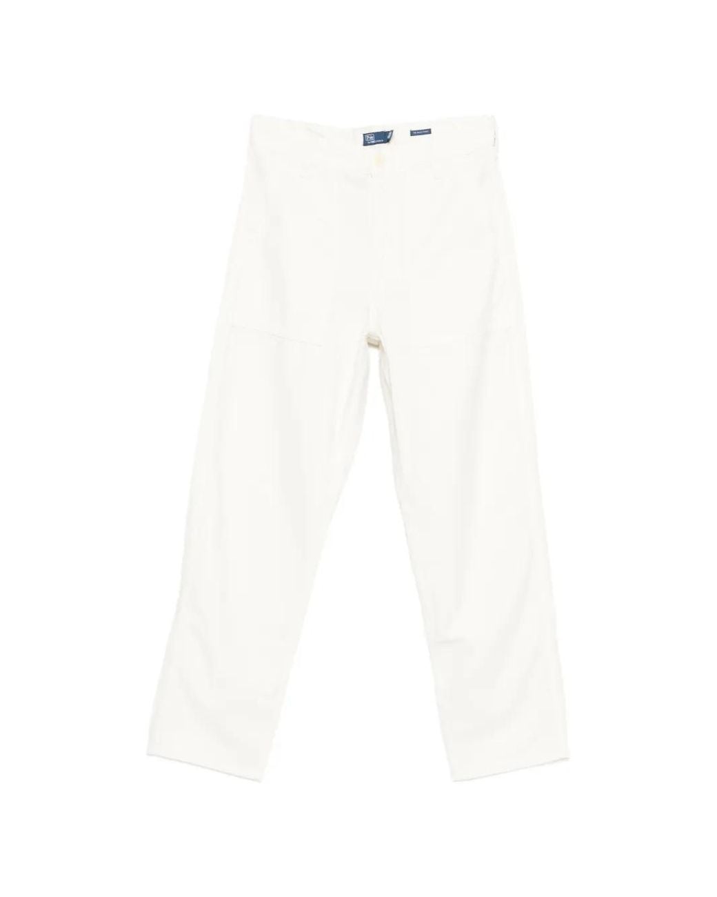 Polo Ralph Lauren White Straight-Leg Trousers