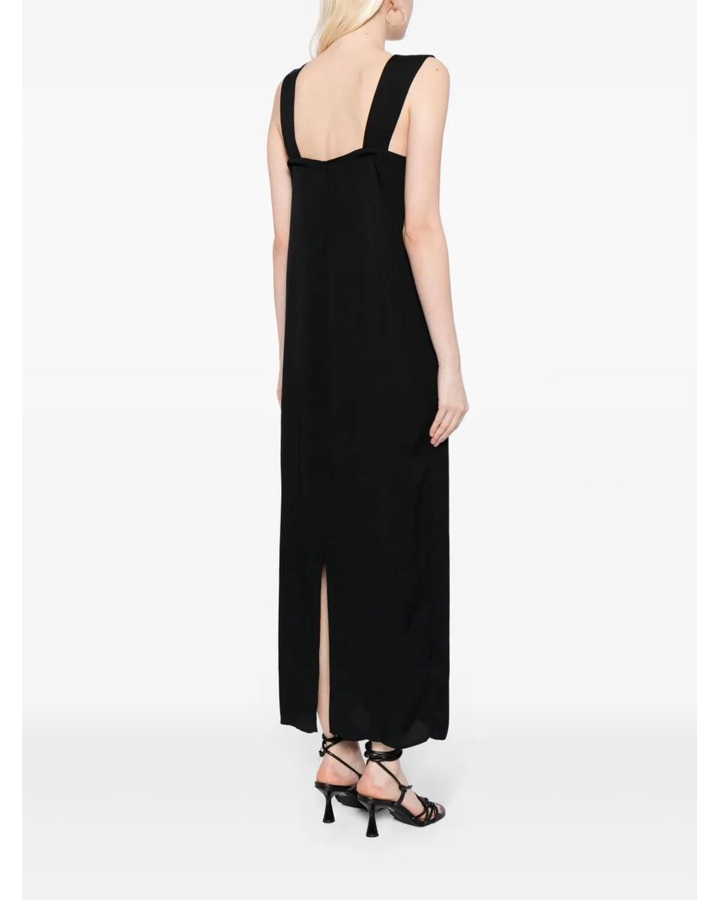 Reformation Black Vea Midi Dress