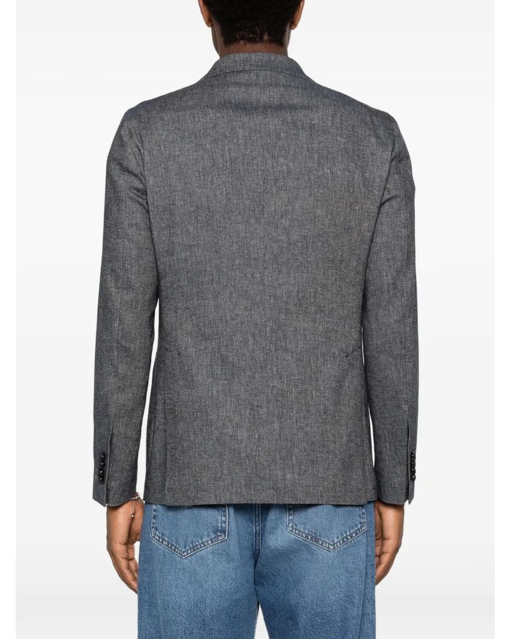 Tagliatore Gray Single-Breasted Blazer for men