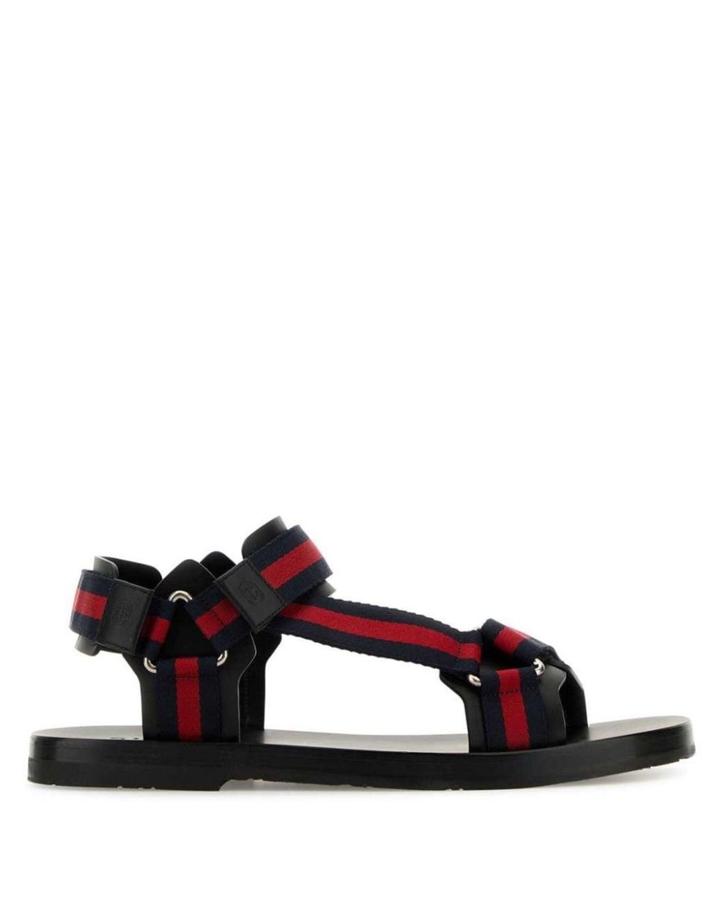 Gucci Signature Web Stripe Sandals in Black for Men Lyst