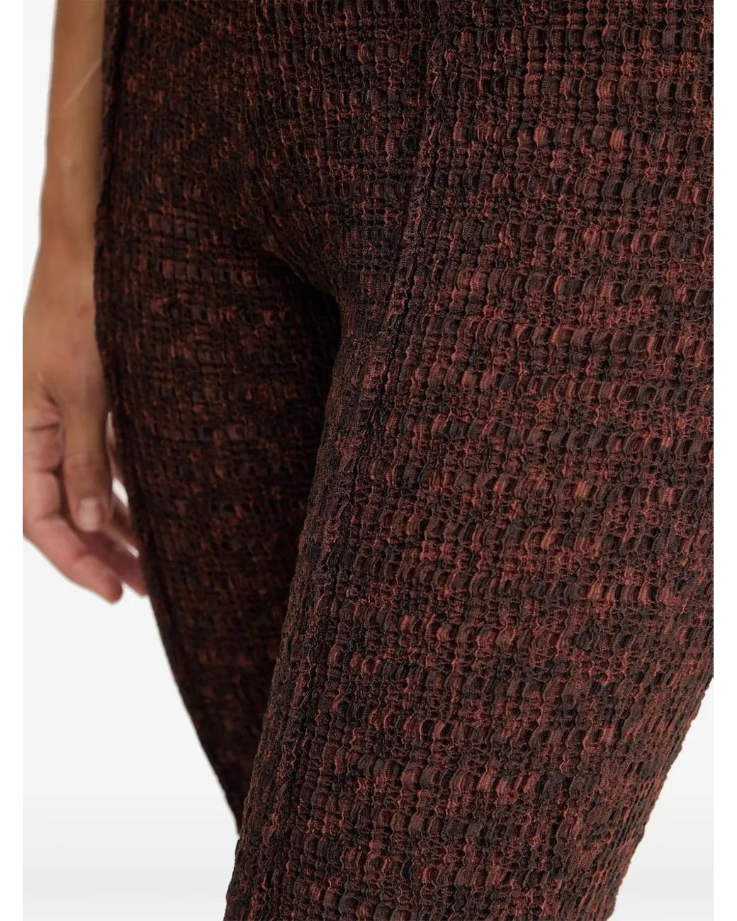 Guess Brown Textured Trousers