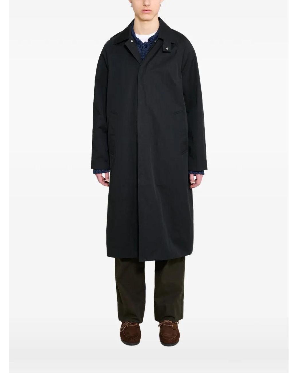 sunflower Black Raglan Coat for men