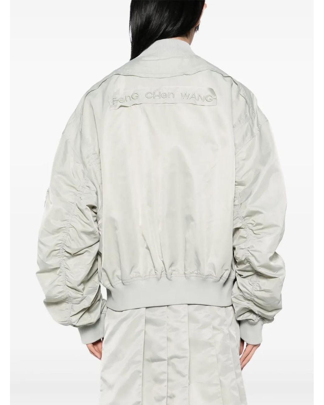 Chaqueta Bómber Con Cremallera Feng Chen Wang de hombre de color White
