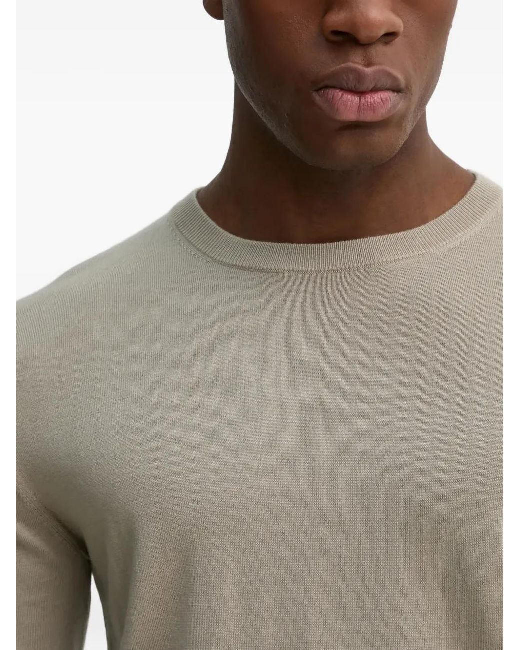 Filippa K Gray Crew Neck Sweater for men