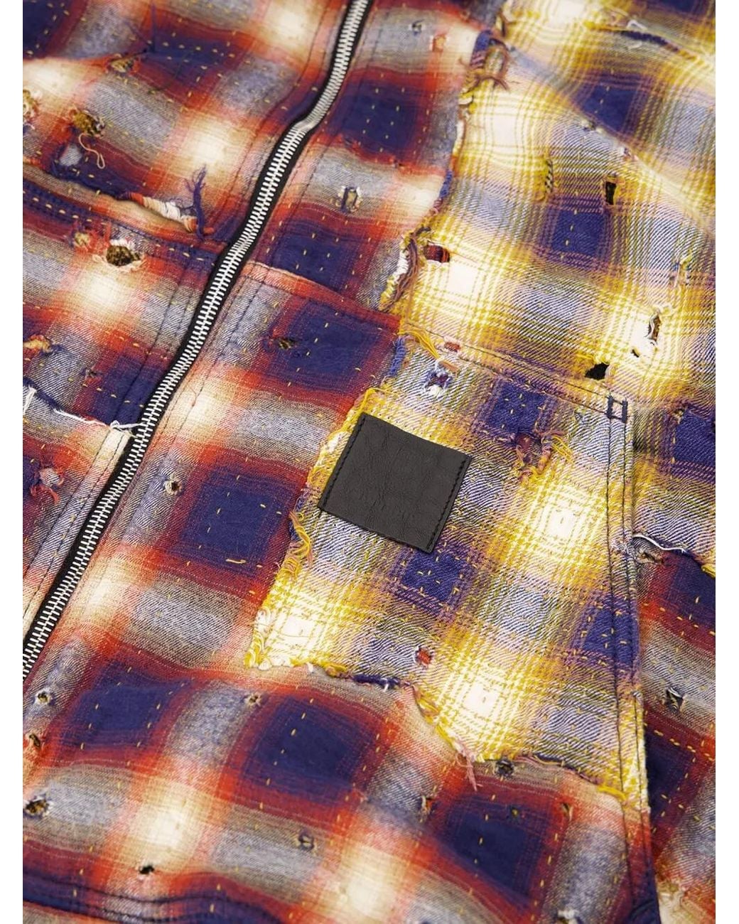 Givenchy Red Patchwork Checked Jacket for men