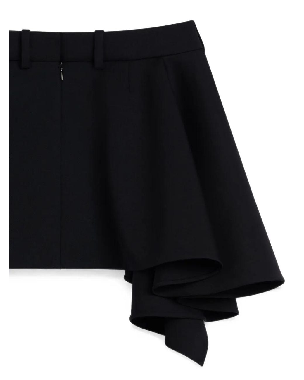 Givenchy Black Slashed Mini Skirt