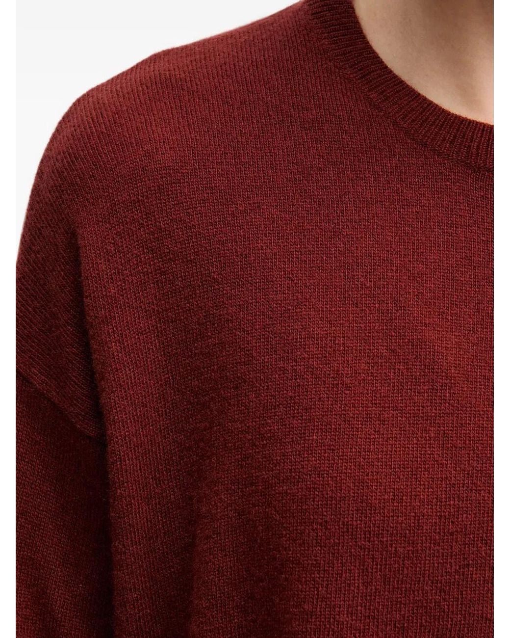 Sisley Red Drop-Shoulder Crew-Neck Sweater