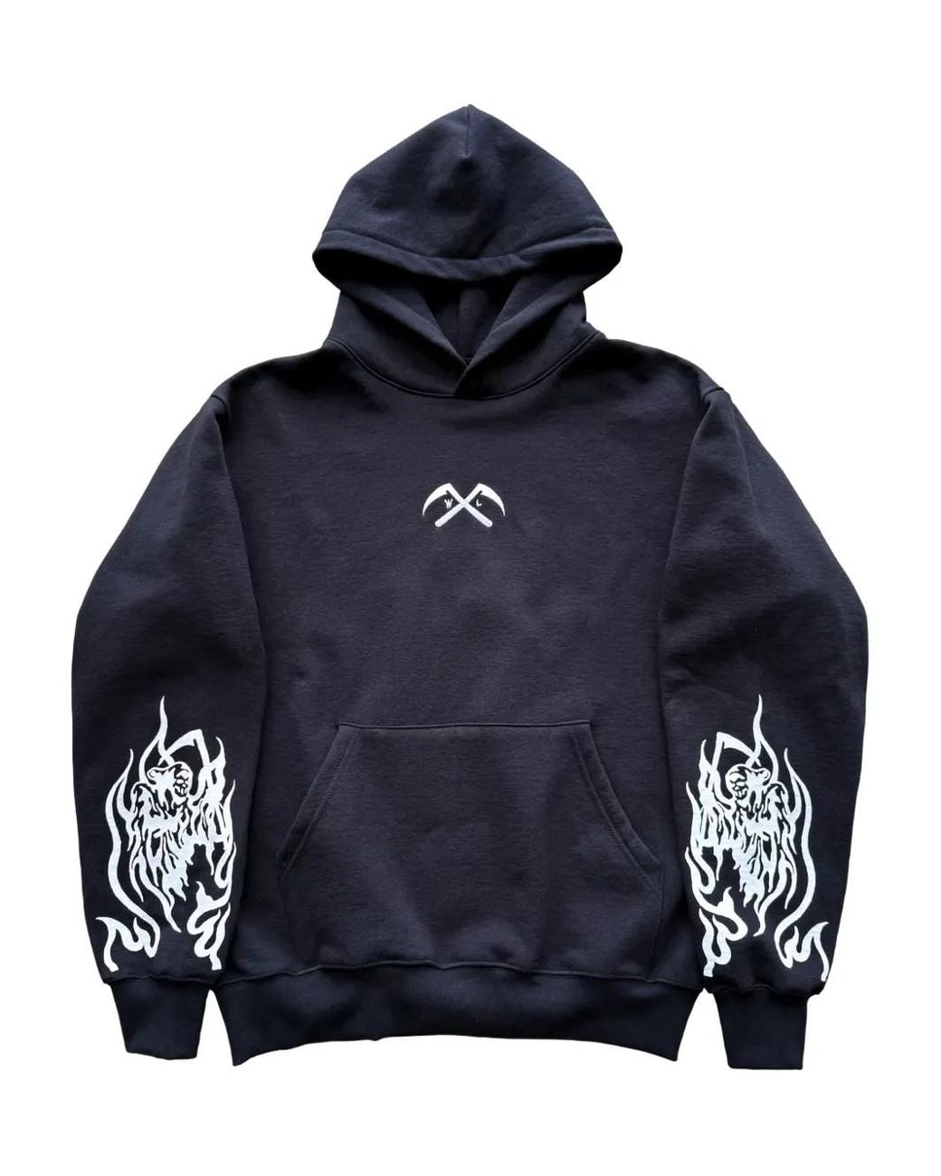Warren Lotas Blue Fast Reaper Embroidery Sleeve Print Hoodie for men