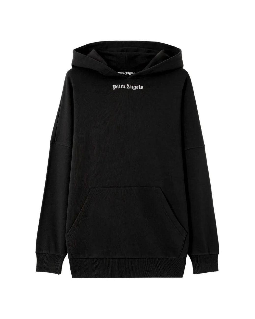 Palm Angels Black Classic Logo Over Hoodie for men