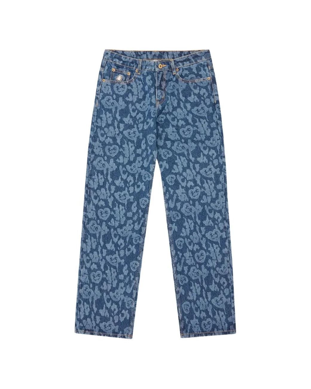 ICECREAM Blue Appliqué-Detail Jeans