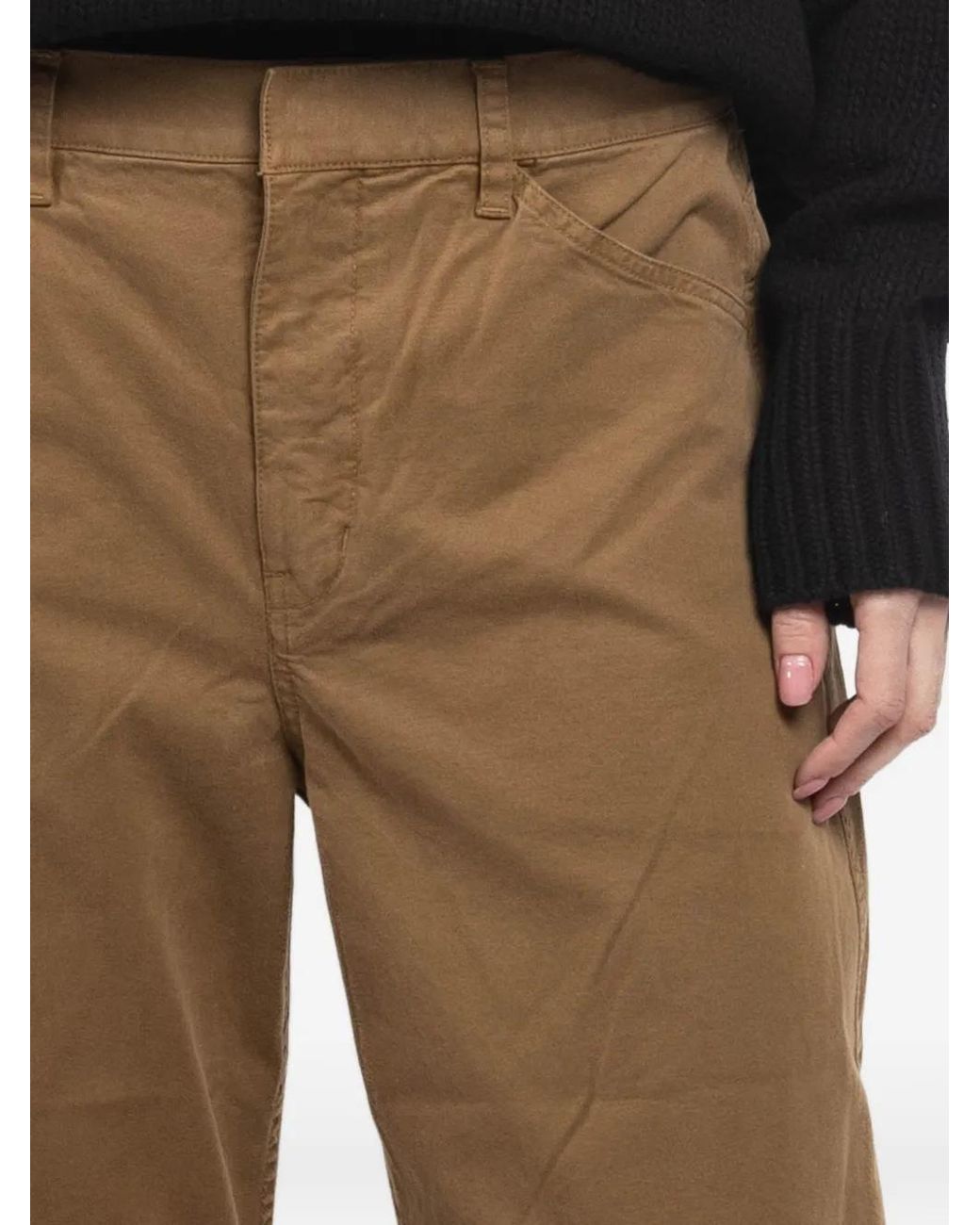 Nili Lotan Natural Tribeca Tapered Trousers