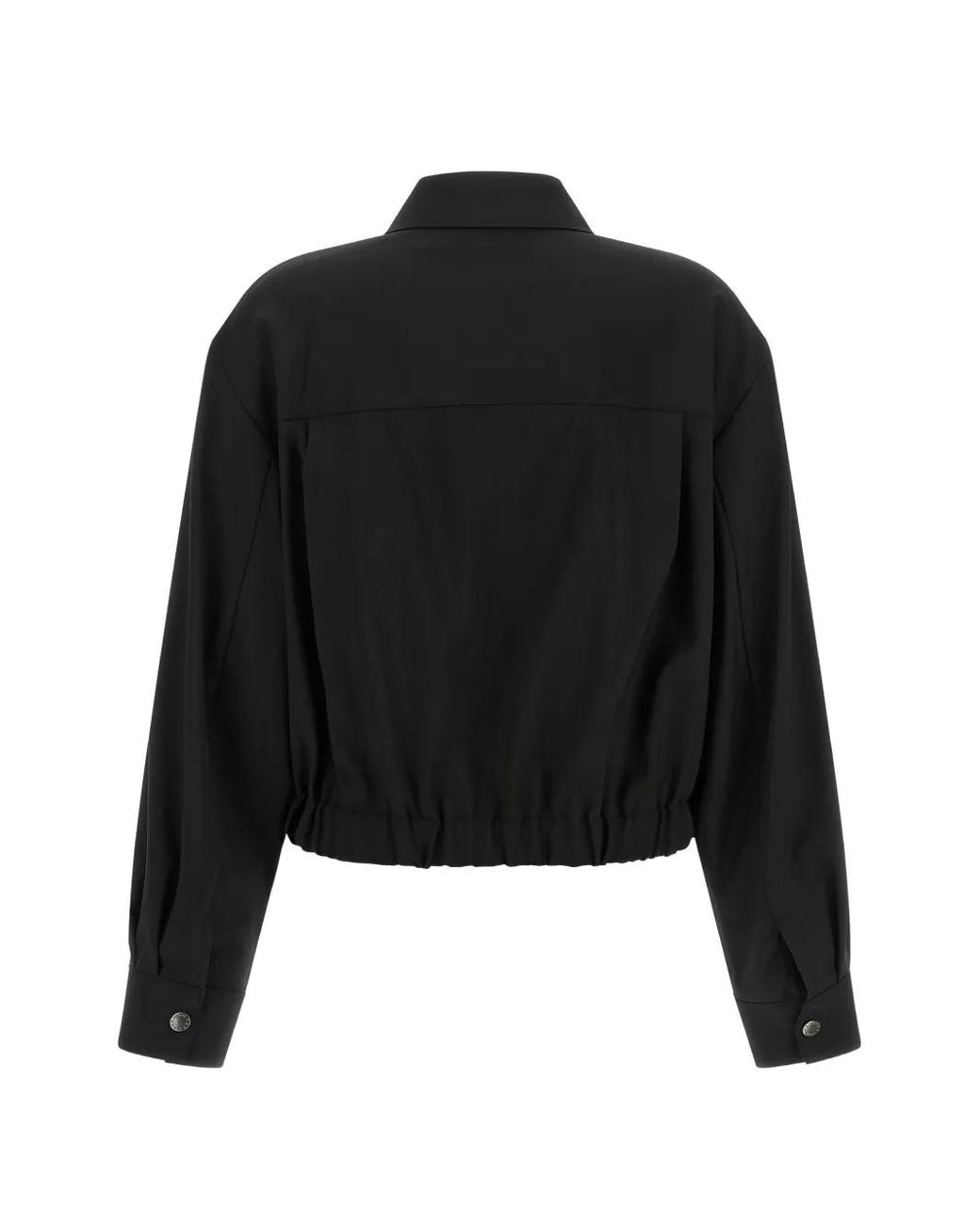 Weekend by Maxmara Black Elasticated Cropped Jacket